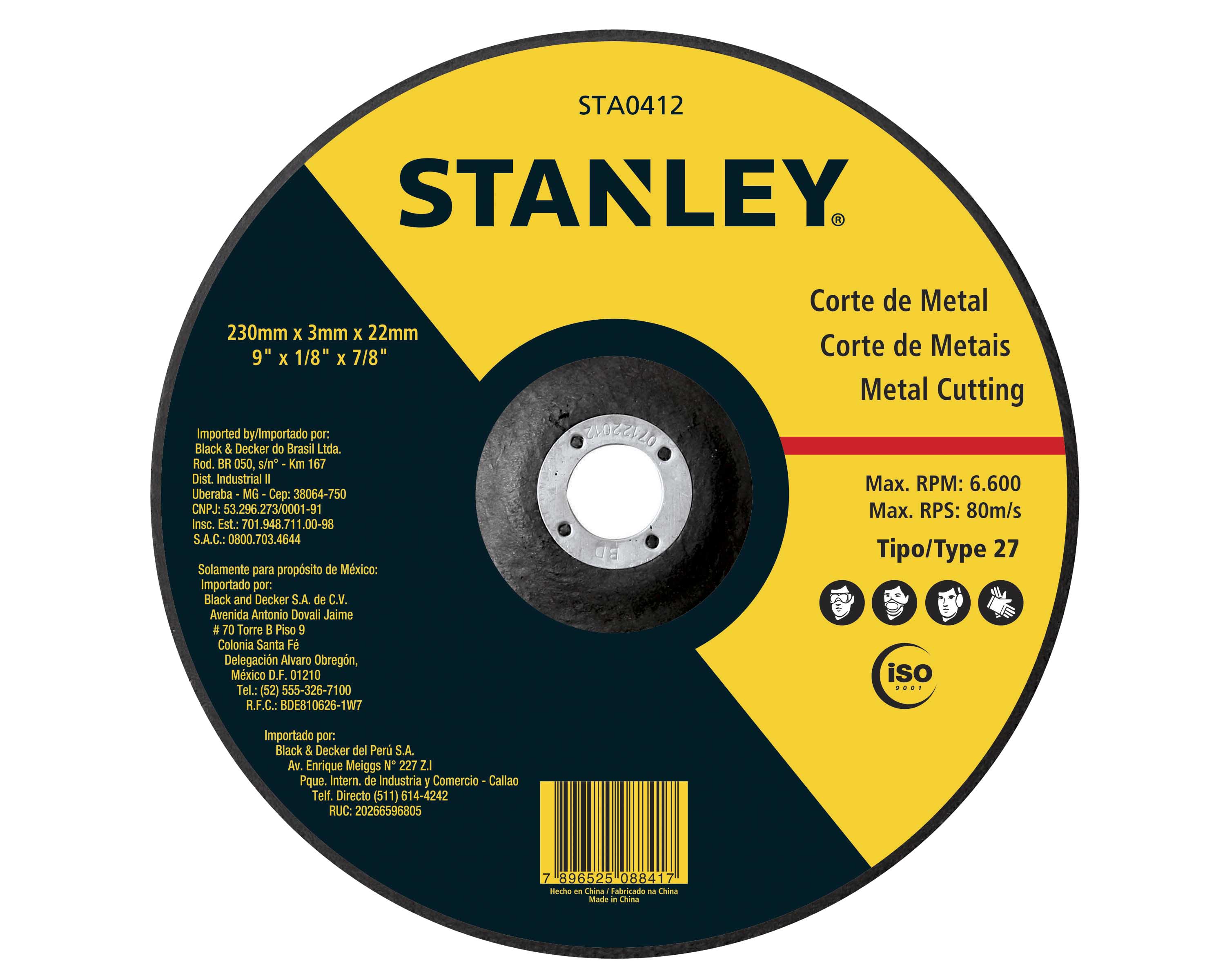 Disco de Corte para Metal Stanley